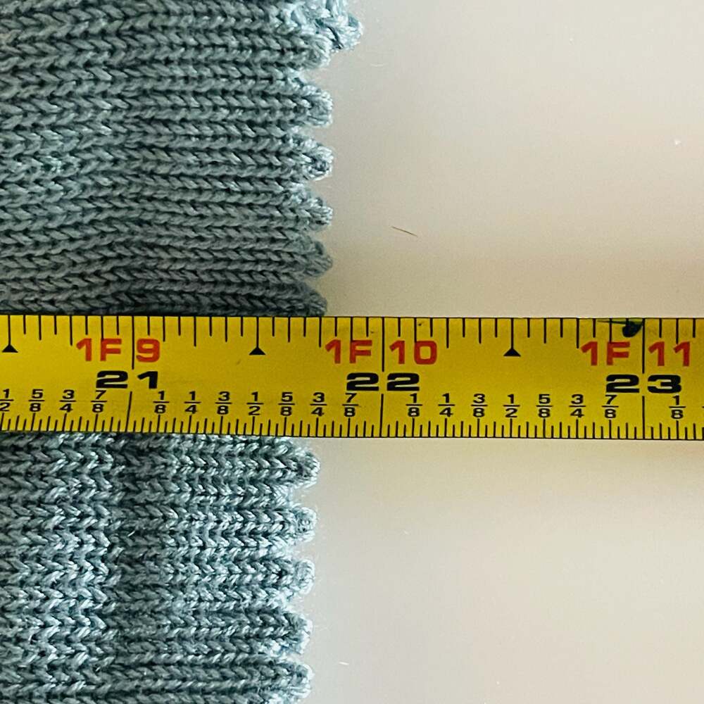 Vintage Beewear Boho Sage Green Pointelle Knit Tie-Front Peplum Top - Picture 8 of 8